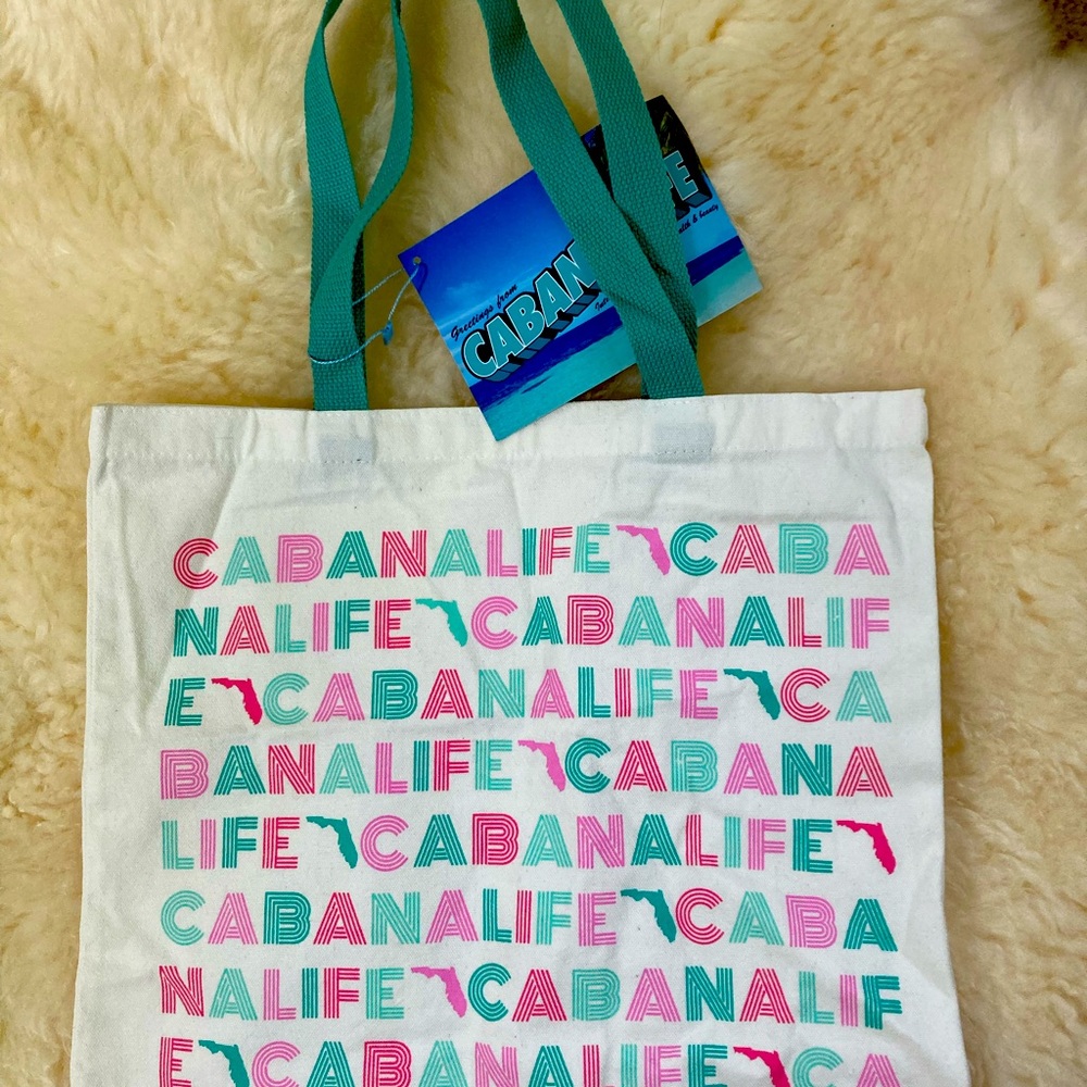 Cabana life summer “Florida” pattern 2023 tote pool & beach canvas bag